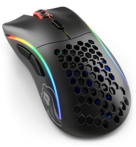 GLORIOUS PC Gaming Race グロリアス モデルd ワイヤレス ゲーミングマウス 無線 エルゴノミクス RGB 6個プログラムボタンDPI 12000 ブラック スーパーライト 静音 gaming mouse 国内正規品 (69g)