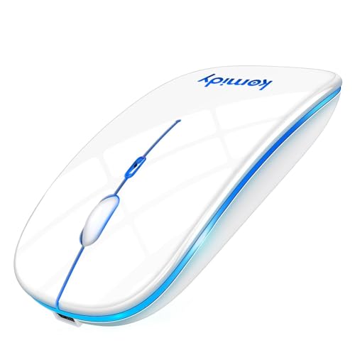 Komidy ワイヤレス Bluetooth マウス 【極薄型モデル Bluetooth 5.3&2.4GHz】 マウス 静音 3段階DPI調整(800/1200/1600) 超軽量 Type-C充電 スリープモード 高精度 小型まうす 左右対称 節電 7色LED 人間工学設計 コンパクト オフィス ゲーム Mac/Windows/Surface/PC/Macbookに対応 S3