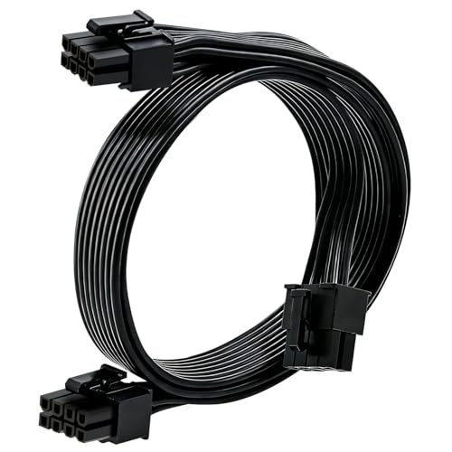 COMeap Atx Cpu 8ピンオスからデュアルPcie 2X 8ピン（6 + 2）オス電源アダプタケーブル（コルセアモジュラー電源用）24インチ+ 8インチ（62Cm + 21Cm） コルセア用Cpu 8ピン男性