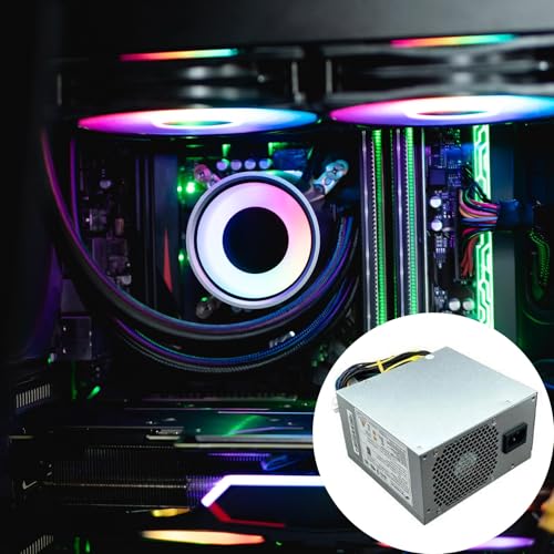 Mekalero 500W 電源 10Pin P310 P328 P330 用、効率的な冷却と低ノイズ HK600-11PP ゲーミング電源ユニット