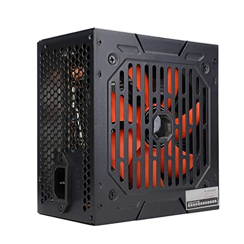 ZhaoGangLi PC電源 ゲーム電源12cmファンサイレントインテリジェント温度制御ピーク700W ATX電源ユニット (色 : Black, Size : One size)