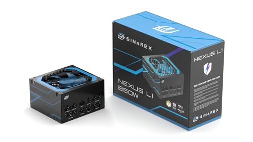 EINAREX エイナレックス Nexus L1 850W フルモジュラー電源ユニット ATX 3.1/PCIe 5.1対応/Cybeneticsゴールド認証/静音/120mmFDBファン搭載