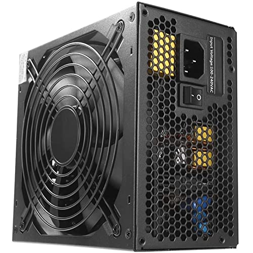 ZhaoGangLi PC電源 フルモジュール式ATX PCコンピュータ電源ゲームPSU 12VアクティブPFC SLI準備完了91％効率 ATX電源ユニット (色 : Black, Size : 18x15x8.6cm)