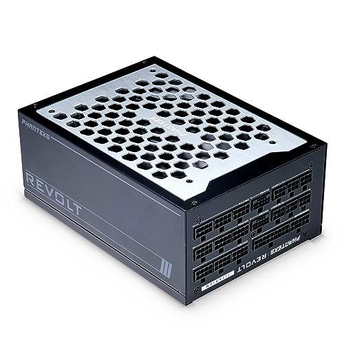 Phanteks (PH-P1600TR_BK01C) Revolt 1600W 80PLUS チタン ATX 3.0 PCIe 5.0 FullyModular ケーブルレス 電源ユニットのみ (ケーブル別売) ブラック