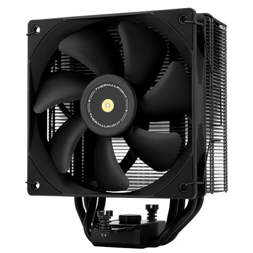 THERMALRIGHT Assassin Spirit 120 EVO DARK CPUエアクーラー、1850RPM速度、4ヒートパイプ、S-FDBベアリング付き120mm PWM静音ファンCPUクーラー、AMD AM4 AM5 / Intel 1700/1150/1151/1200用、PC冷却 AS120 EVO DARK D4