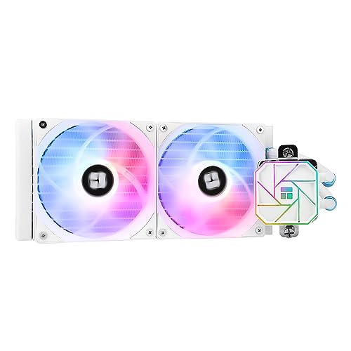 Thermalright Frozen Magic 360 White ARGB V2 CPUウォータークーラー、効率的なPWM制御ポンプ、AMD:AM4/AM5、Intel LGA1150/1151/1200/2011/1700/1851、PCクー
