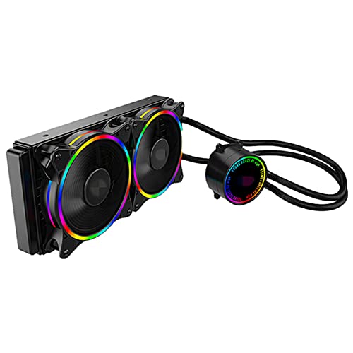 XiaomeiHan CPUクーラー パソコンケース120 240 360 Mmファン液体水冷 CPUクーラー RBGヒートシンク 初心者にも安心(AC240)