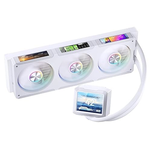 JONSBO 水冷 CPUクーラー 360mmラジエーター採用 AIO水冷ユニット 4台のLCD搭載 ホワイト TF3-360SCW-WH White 国内正規代理店品 3年保証