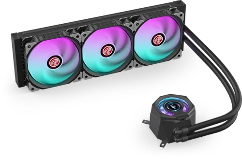 RAIJINTEK Cyclops 360 ブラック AIO 液体CPUクーラー、1.4インチLCDディスプレイ、高性能液体金属サーマルペースト 52W/mK、ARGB、Intel、AMD互換(0R10B00228)