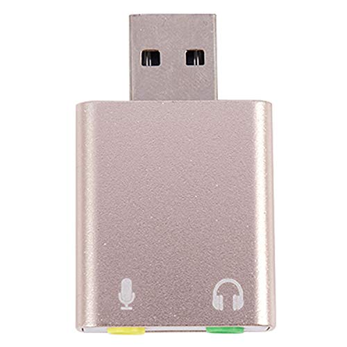 Thinaokii Usbサウンドカード、7.1外付けUsb - ジャック3.5Mmヘッドフォンのアダプタ、ステレオオーディオのマイクのサウンドカード、Pcコンピュータ、ラップトップ用