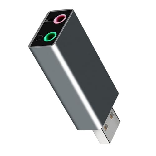 Xinsheinelry USB サウンドアダプター外部ステレオカード 3.5mm ヘッドフォンマイクポート付き PC ラップトップ USB カードに最適