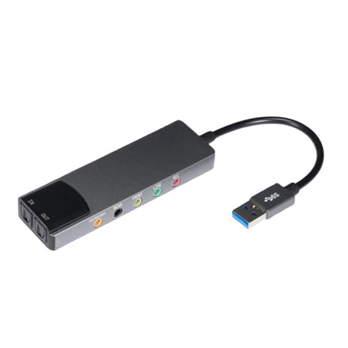 Ciwanning USB 外部サウンド アダプタ、光ファイバー SPDIF 入力/出力を備え、体験を強化します USB 外部カード