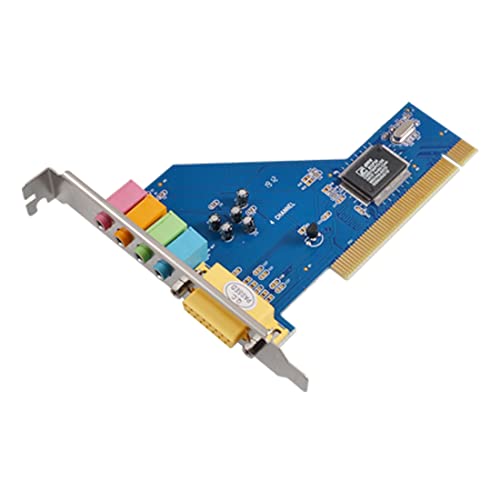 Ruilogod PC 4チャンネル DB15 15ピン メス PCI オーディオ ステレオ サウンド カード アダプター ブルー 3592d134a59767233834bef25bb052