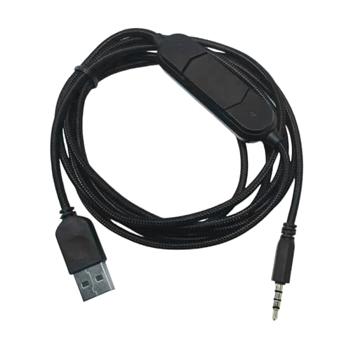 ZYHARUKO ゴールドプレート 3.5mm Auxesケーブル USBサウンドカード内蔵 クリアデジタル用 PCゲームコンソール用 ナイロン編組ケーブル