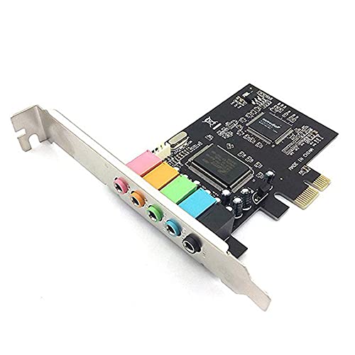 Luejnbogty GGBEST 5.1 内蔵サウンドカード Windows 10用 ロープロファイルブラケット 3Dステレオ PCI-E CMI8738 チップ 32/64 ビット サウンドカード PCI フォトカラー (500154344)