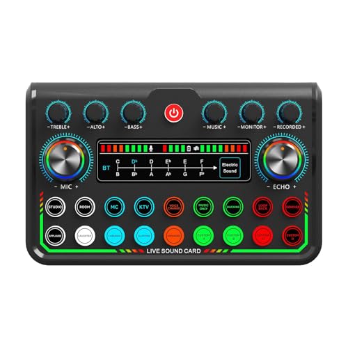 jklymm P99 ライブ ブロードキャスト サウンド カード ポッドキャスト ミュージック スタジオ ダイナミック マイク クリアおよびライブ ストリーミング グレード カード