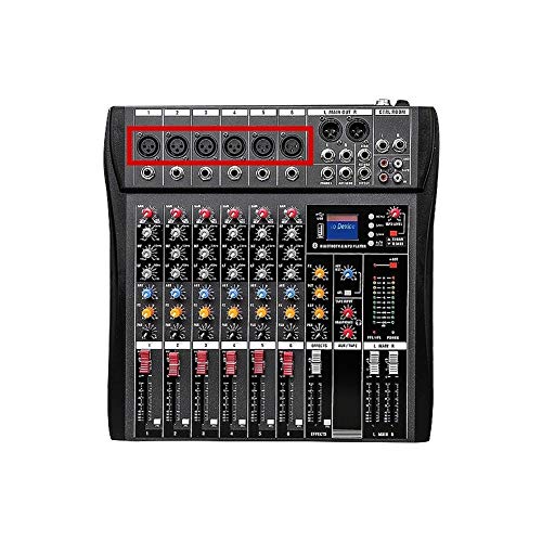 Seino サウンドカード リバーブエフェクトホームカラオケUsbのライブステージカラオケパフォーマンスと6チャンネル小型無線ミキサー