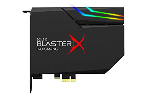 CREATIVE Sound BlasterX AE-5 Plus SABRE32クラス 32ビット/384 kHz PCIeゲームサウンドカードとDAC ドルビーデジタルとDTS付き Xampディスクリートヘッドホンバイアンプ 最大122dB SNR RGB照明システム SB1740