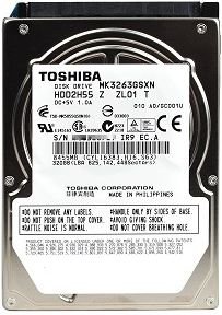 TOSHIBA 東芝 2.5inch HDD 320GB SATA 5400回転 512セクターモデル(非AFT) MK3263GSXN