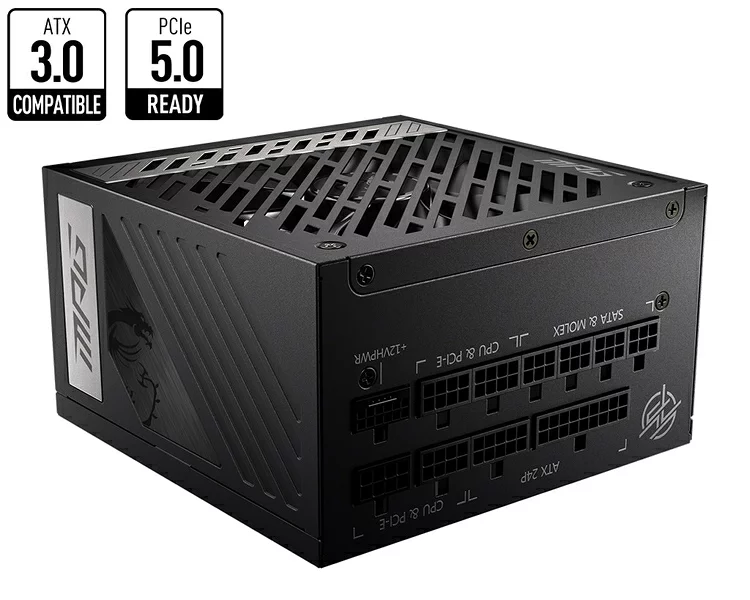 MSI ATX3.0 GEN5対応 1000W 80PLUS GOLDフルモジュラーATX電源(MPG A1000G PCIE5) 目安在庫=○