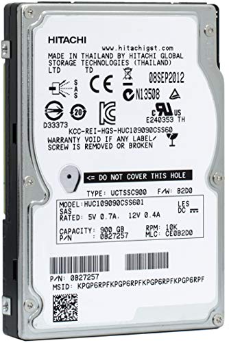 hitachi HUC109090CSS601 Hitachi ハードドライブ Sas-6gbits 900gb-10k RPM.