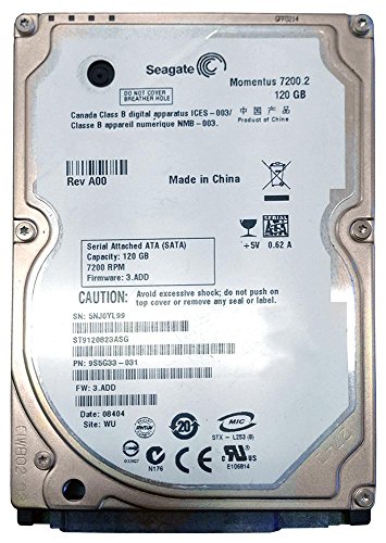 Harddrive 【中古】「未使用品」Seagate st9120823asg Clean Pull Seagate Momentus 7200.2?120?GB 7.2?K 2.5インチSATAハード