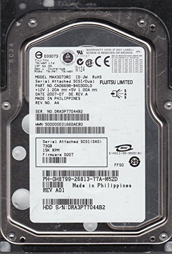 富士通 SAS MAX3073RC (73GB 15000RPM Dual Port SAS)