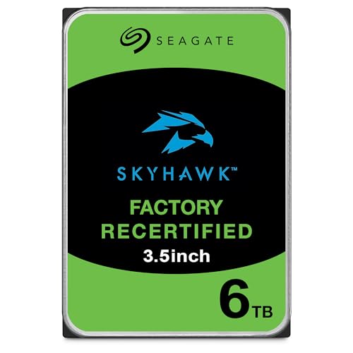 SEAGATE SkyHawk 3.5インチ 【データ復旧 3年付】 6TB 内蔵 ハードディスク HDD CMR 3年保証 6Gb/s 256MB 5400rpm ネットワーク 監視 カメラ ビデオレコーダー ST6000VX009