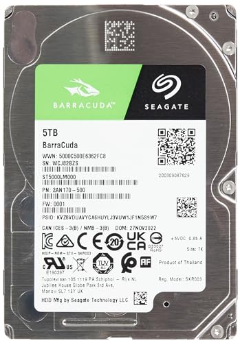 BarraCuda Seagate 2.5インチ HDD 5TB ST5000LM000 SATA 6Gb/s 5400RPM メカニカルハードディスク