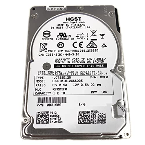 HGST 1.2TB 10K 2.5 SAS 12Gb/s Ultrastar HUC101812CSS205 C10K1800 0B31909 128MB ISE TCG 暗号化 FIPS 140-2 Dell HP Lenovo対応 HUC101812CSS205 0B31909