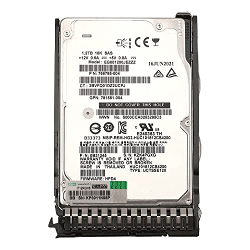 Goapongs Enterprise ハードドライブ トレイ付き HPE 1.2TB 10K 12G SAS DS HDD 872479-B21 872737-001 876938-002 768788-004に対応 for 876938-002 768788-004