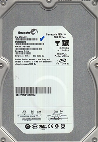 シーゲイト st3500630as、9qg、TK、PN 9bj146 – 622、FW 3。CHN、Seagate 500 GB SATA 3.5ハードドライブ