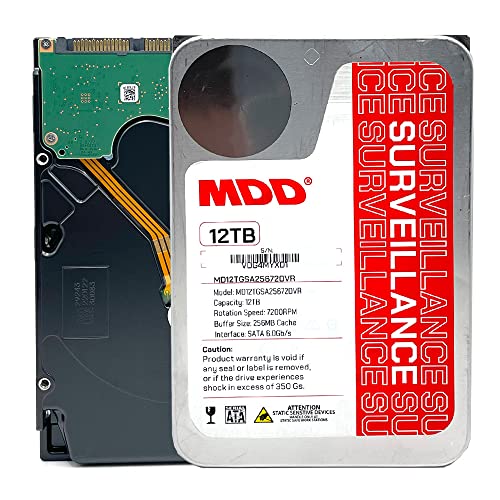 MDD MAXDIGITALDATA MDD (MDD12TSATA25672DVR) 12TB 7200RPM 256MB キャッシュ SATA 6.0Gb/s 3.5インチ 内蔵監視ハードドライブ