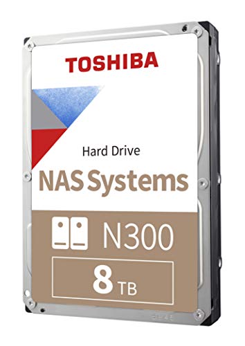 東芝 N300 8TB NAS 3.5インチ内蔵ハードドライブ - SATA 6 Gb /秒7200 RPM 128MB HDWN180XZSTA
