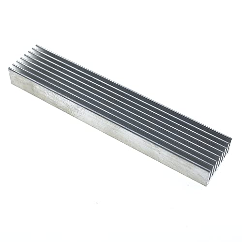 Reland Sun 100x60x10mm 20X10X100mm ヒートシンク アルミニウムヒートラジエーター ヒートシンク 冷却ファン ハイパワーアンプ トランジスタ 半導体デバイス用 (20X10X100mm)