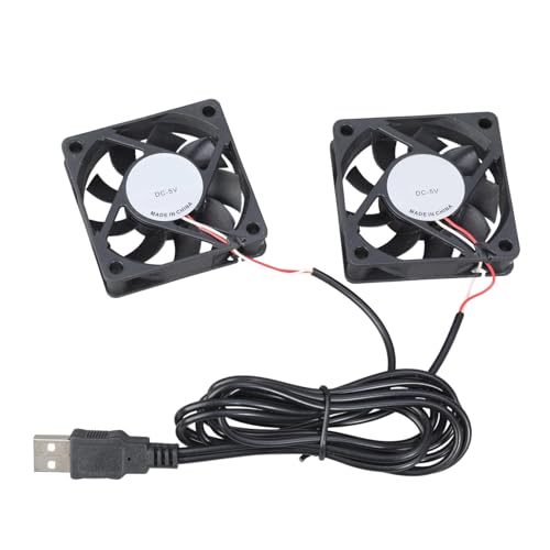 Fiarfiar USB搭載5015冷却ファン5V 50x50x15mm 5164RPM 12.6CFMプリンターPCSシステム93cmダブルファンエレクトロニクス冷却用