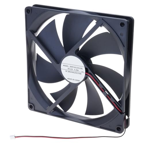 Whoasyst 12V 18 × 18 × 2.5 センチメートル冷却ファン XH2.54mm コネクタダブルボールベアリングモーター 53CFM 気流コンピュータケース換気 PC ケースファン CPU 冷却用
