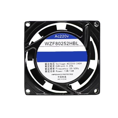 冷却ファン に適合する WUZHOUFAN WZF80252HBL AC220V/240V 0.09A 50/60Hz 13W/14W 80*80*25MM