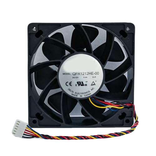 YESKAKA QFR1212HE-00 120x120x38mm DC12V 6.4A 冷却ファン温度制御コンピュータケース高速ラジエーター内部冷却