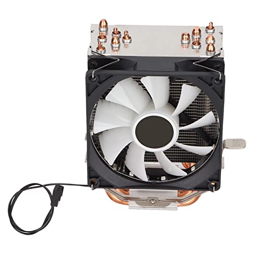 Semme LGA775 1155 & AM2 AM3 用の強力な 6 チューブ RGB CPU 冷却ファン - ダイレクトテクノロジーを使用したサイレント 90mm パフォーマンスファン (シングル) Sempd8qt497r-11