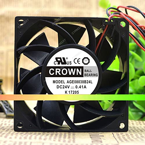 aa1 8CM 24V 0.41A AGE08038B24L 周波数変換器 冷却ファン