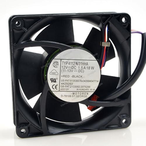DJHAQDM 互換性があります TYP 4112 N/31HHA 4112N/31HHA 12V 1.5A 18W 12038 12cm 4-Wire 冷却ファン EFB1212E025