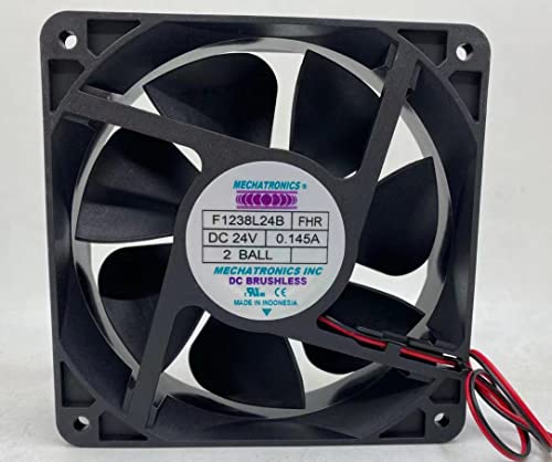 Lanfu Margaret F1238L24B FHR 120x120x38mm 24V 0.145A 12cm 2線式冷却ファン。