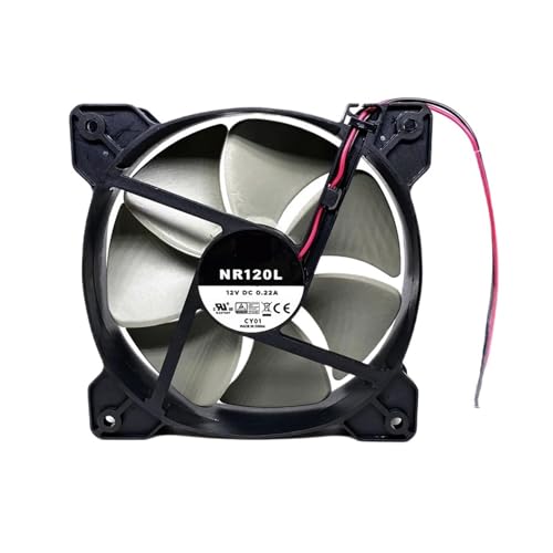 ZDAVSFR DC12V 0.22A 120MM 12025 120 x 120 x 25mm 冷却ファン シャーシファン コンピューターケースファン 2ピン x 1。