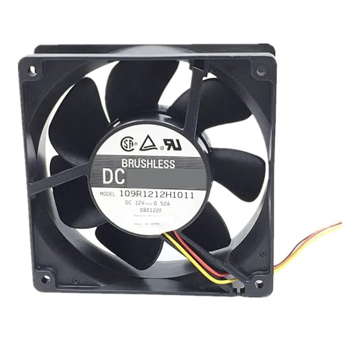 ZDAVSFR 109R1212H1011サーバースクエアファン 12038 120mm 120mm 120X120X38mm DC12V 0.52A サーバー冷却ファン1個。