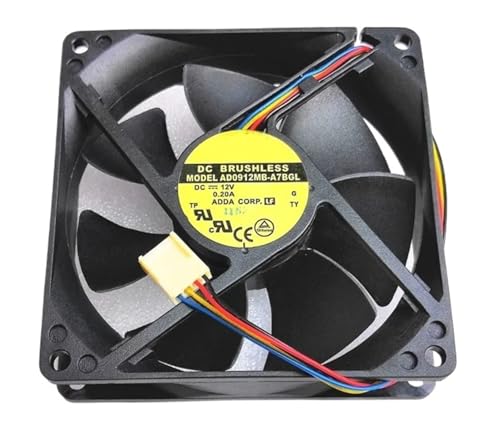 ZDAVSFR 9225 AD0912MB-A7BGL 0.20A用90mm 92mm ダブルボールベアリング4ピンPWMミュートケース冷却ファン1個。