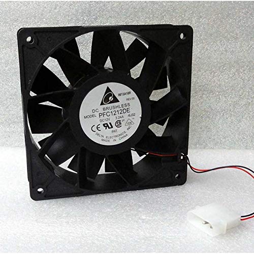 Ning Xiang 高性能PFC1212DE 120mmサーバーインバーター冷却 - 12V 4.80A、4ピン、120x120x38mm。
