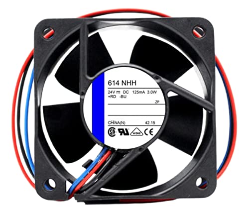 Denis Carey 24V 614NHH 125mA 3.0W 6025 冷却ファン 2線。