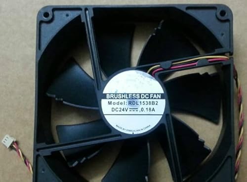 Ning Xiang DC24V 0.18A RDL1538B2 15038 15cm 3線式ダブルボールベアリング冷却ファン。