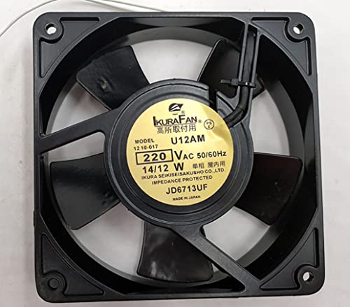 LangSheng AC220V 14/12W 2ピン 120x120x25mm 12cm オールメタル高温冷却ファン U12AM